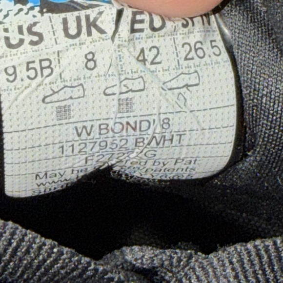 Hoka One One Bondi 8 Women Size 9.5 Black White Athletic Running Shoes Sneakers - Picture 10 of 11